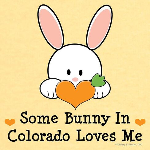 تي شيرت CafePress Some Bunny in Colorado Loves Me Baby T S لطيف للأطفال الصغار، 100% قطن in Kuwait
