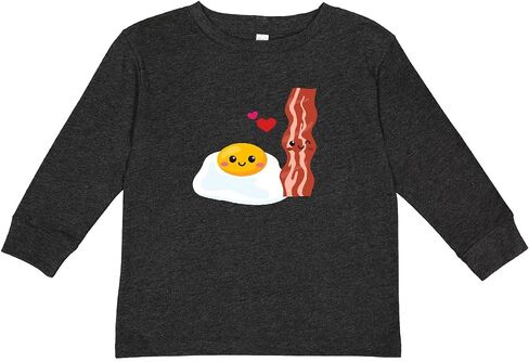 inktastic Bacon and Egg Toddler Long Sleeve T-Shirt in Saudi Arabia