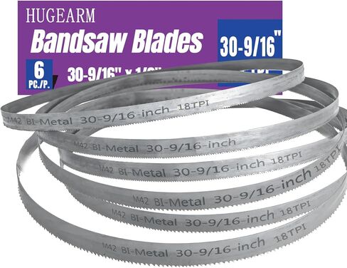 6 Pack Portable BandSaw Blades for Milwaukee M12 Fuel Band Saw, 30-9/16" x 1/2" x 0.02", Bandsaw Blades for Metal Cutting, 18 TPI, Bi-Metal M42 in Saudi Arabia