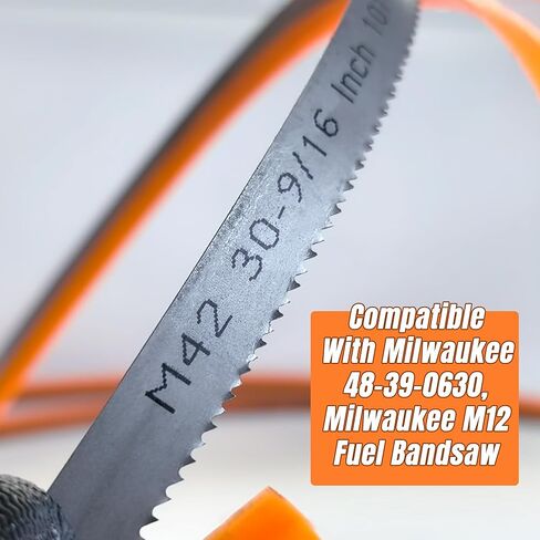 6 Pack Portable BandSaw Blades for Milwaukee M12 Fuel Band Saw, 30-9/16" x 1/2" x 0.02", Bandsaw Blades for Metal Cutting, 18 TPI, Bi-Metal M42 in Saudi Arabia