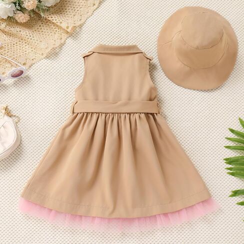 IDOPIP Safari Outfit for Toddler Baby Girls Wild 1st Birthday Tutu Dress with Hat Halloween Party Dress Clothes Photo Shoot in Saudi Arabia