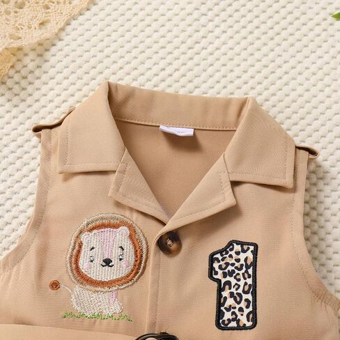 IDOPIP Safari Outfit for Toddler Baby Girls Wild 1st Birthday Tutu Dress with Hat Halloween Party Dress Clothes Photo Shoot in Saudi Arabia