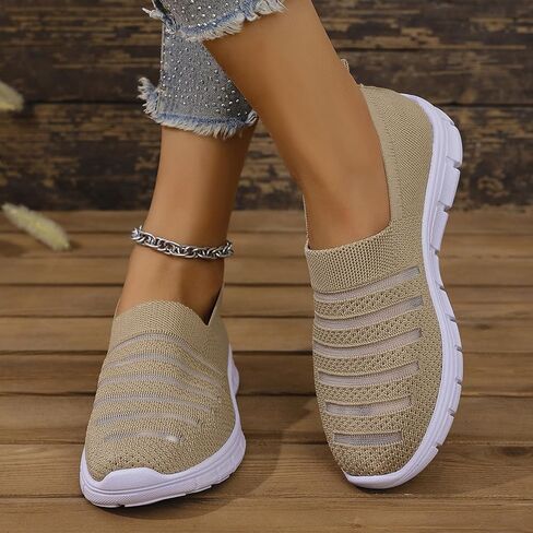Womens Slip on Walking Shoes Comfort Lightweight Breathable Non-Slip Mesh Casual Tennis Shoes Sneakers for Gym Travel Work in Saudi Arabia