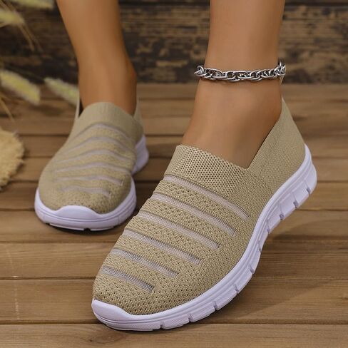 Womens Slip on Walking Shoes Comfort Lightweight Breathable Non-Slip Mesh Casual Tennis Shoes Sneakers for Gym Travel Work in Saudi Arabia