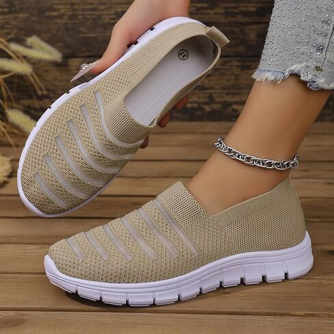 Womens Slip on Walking Shoes Comfort Lightweight Breathable Non-Slip Mesh Casual Tennis Shoes Sneakers for Gym Travel Work in Saudi Arabia