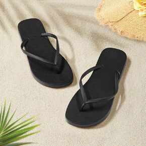 Slim Flip Flops for Women Beach Rubber Shower Shoes Basic Thong Sandals in Kuwait