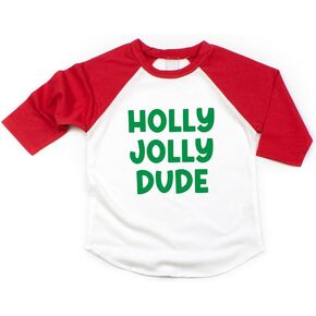 Bump and Beyond Designs Boys Christmas Shirt, Holly Jolly Dude in Saudi Arabia