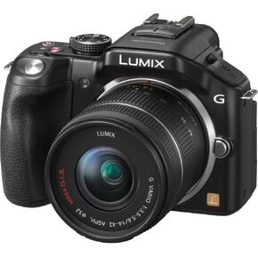 كاميرا باناسونيك الرقمية DMC-G5KK بدقة 16 ميجابكسل بدون مرآة مع عدسة تكبير 14-42 ملم وشاشة LCD 3 بوصة (أسود) (الطراز القديم) in Kuwait