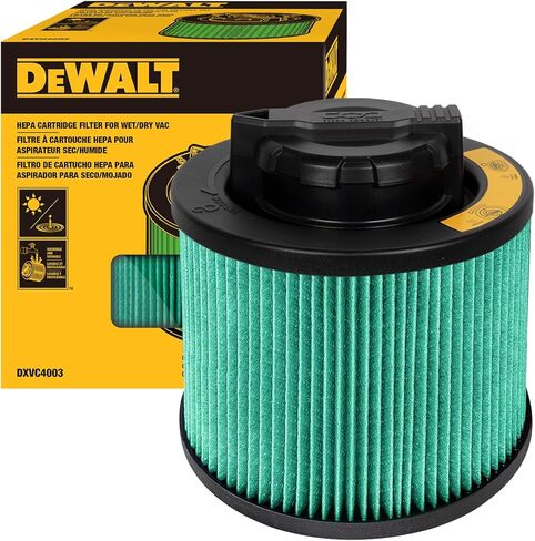 مرشح DEWALT Shop Vac، استبدال فلتر HEPA للفراغ DXVC4003، مرشح Shopvac قابل للغسل وإعادة الاستخدام، مناسب للمكانس الكهربائية الرطبة والجافة من Dewalt DXV04T، DXV05P، DXV05P-QT، DXV05P-QTA، DXV05S، DXV06G، DXV08S in Kuwait