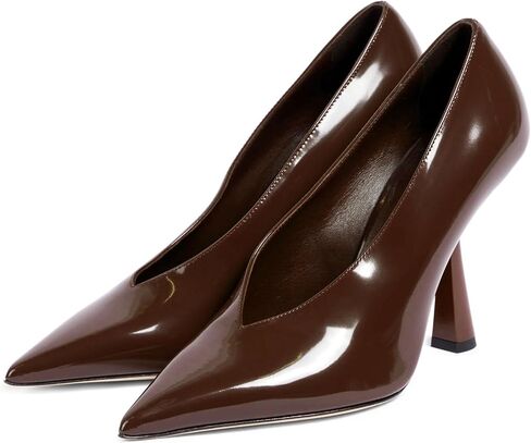 Women's Sexy Pointed Closed Toe Stiletto Heels Chic V Shaped Silhouette Slip On Pumps Prom Party Dressy High Heel Shoes for Women in Saudi Arabia