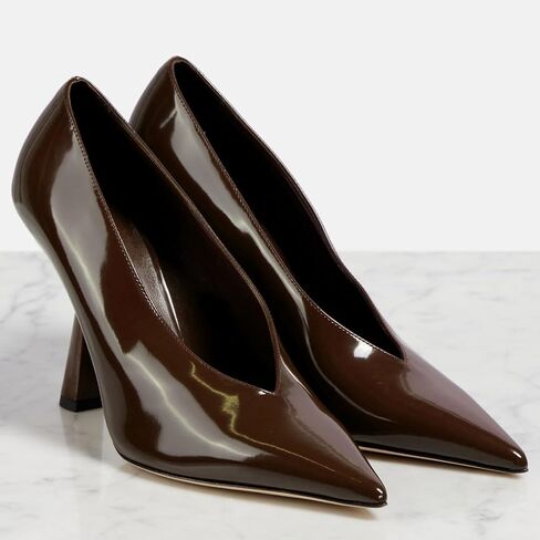 Women's Sexy Pointed Closed Toe Stiletto Heels Chic V Shaped Silhouette Slip On Pumps Prom Party Dressy High Heel Shoes for Women in Saudi Arabia