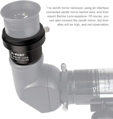 SVBONY 15mm Telescopes Eyepiece 68 Degree Ultra Wide Angle Bundle with Eyepiece 6mm 1.25 Inches Barlow Lens 2X with M42 Thread in Saudi Arabia