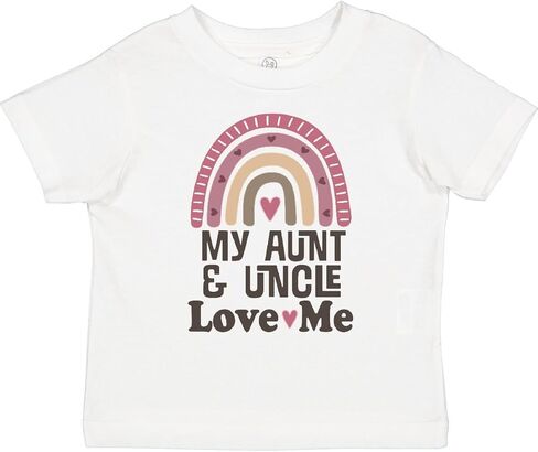 تي شيرت للأطفال الصغار من Inktastic Aunt and Uncle Love Me Rainbow Niece in Kuwait