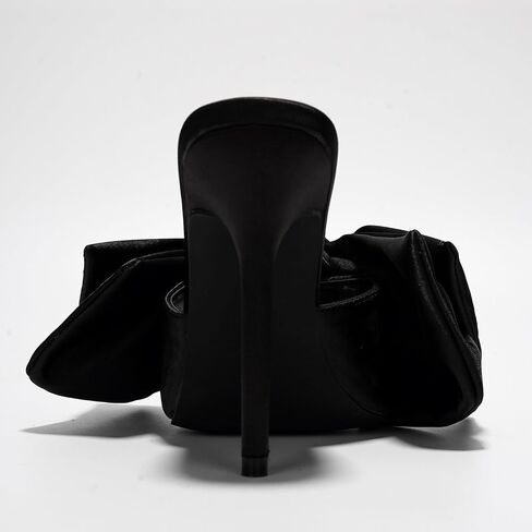 Cape Robbin Women's Bow Heels Stiletto Heels for Women - 3.75 Inch Slip On Heeled Sandals with Oversized Bow - Square Toe Dress Heels Sandals (Rhianna-2) in Saudi Arabia