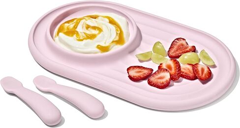 OXO Tot Textured Suction Plate & Spoons Set – 3-Piece – Dusk in Saudi Arabia