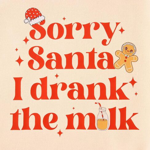 IZYJOY Baby Girls Boys Christmas Outfit Newborn Sorry Santa I Drank The Milk Sweatshirt Romper Long Sleeve Xmas Bubble Onesie in Saudi Arabia