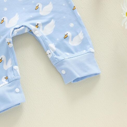 Baby Girl Boy Fall Clothes Silly Goose Print Long Sleeve Sweatshirt Romper Jumpsuit Newborn Infant Farm Animal Outfit in Saudi Arabia