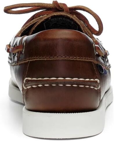 أحذية Sebago النسائية من Portland Waxed Boat - أحذية بدون كعب جلدية مشمعة مخيطة يدويًا مع بطانة جورب جلدية ونعل خارجي مطاطي لا يترك علامات، مقاوم للانزلاق in Kuwait