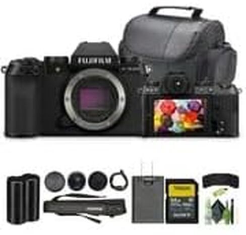 Fujifilm X-S20 Professional Compact Digital Mirrorless Camera Body - Black - Bundle with 64GB UHS-II SDXC Memory Card + Travel Bag and Lens Cleaning Kit in Saudi Arabia