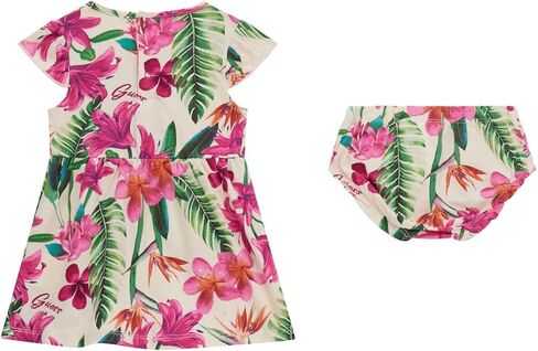 GUESS baby-girls Eco Short Sleeve Stretch Jersey Dress and Diaper Cover in Saudi Arabia