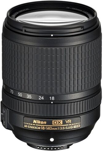 نيكون D7100 كاميرا SLR رقمية بصيغة 24.1 ميجابكسل DX-Format مع عدسة تكبير 18-140 مم f/3.5-5.6G ED VR Auto Focus-S DX NIKKOR (متجددة) in Kuwait