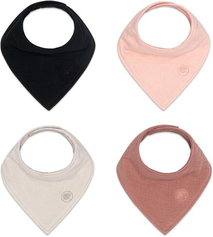 Parker Baby Muslin Bandana Drool Bibs | 100% Soft Muslin Cotton, Absorbent & Adjustable | Stylish Teething & Drooling Bibs in Saudi Arabia