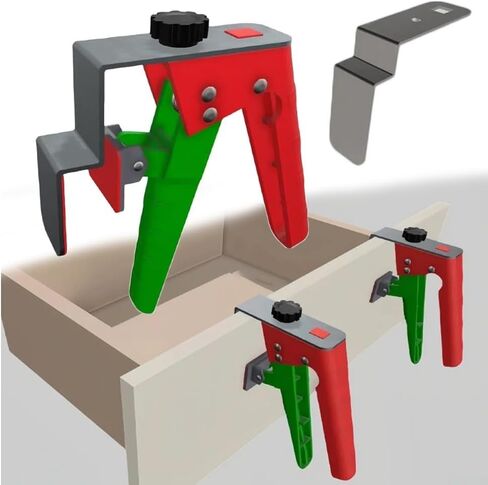 User Friendly Adjustable Drawer Clamp for Professional Installation of Cabinets and Drawers (2pcs Small Clips) in Kuwait