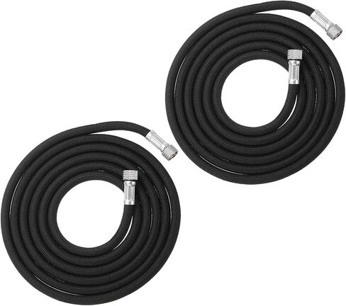 PATIKIL 1/8 Air Brush Hose, 2Pcs 10ft Nylon Braided Air Brush Hose with 1/8" Size On Both End and Adapter for Paint Machine Nails, Red in Saudi Arabia