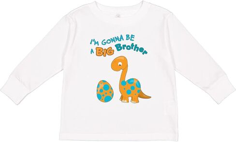 تي شيرت Inktastic I'm Gonna Be a Big Brother Dino للأطفال الصغار بأكمام طويلة in Kuwait