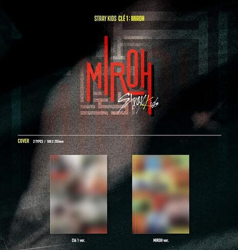 STRAYKIDS SKZ - CLE 1: ألبوم Miroh (إصدار Cle 1 + مجموعة إصدار Miroh) الألبوم المصغر الرابع CD-R + غلاف + كتاب صور + بطاقات صور QR in Kuwait