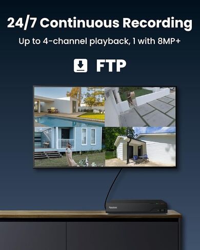 REOLINK Professional PoE NVR، يدعم ما يصل إلى 16 ميجابكسل وما يصل إلى 32 تيرابايت من التخزين المحلي (القرص الصلب غير متضمن)، خريطة الحرارة، تسجيل 24/7، وصول عن بعد متعدد المستخدمين، مراقبة خارجية وداخلية، RP-PN8 in Saudi Arabia