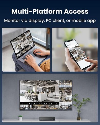 REOLINK Professional PoE NVR، يدعم ما يصل إلى 16 ميجابكسل وما يصل إلى 32 تيرابايت من التخزين المحلي (القرص الصلب غير متضمن)، خريطة الحرارة، تسجيل 24/7، وصول عن بعد متعدد المستخدمين، مراقبة خارجية وداخلية، RP-PN8 in Saudi Arabia
