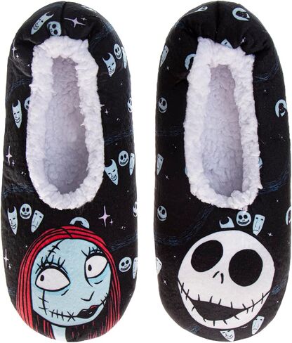 Josmo Slipper Socks for Women - Plush Soft Cozy SlipOn Sock Slippers with Grip - Stitch Minnie Pooh Jack Skellington (Sizes: 5-10 Adults) in Saudi Arabia