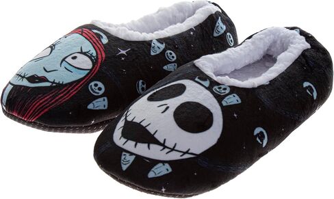 Josmo Slipper Socks for Women - Plush Soft Cozy SlipOn Sock Slippers with Grip - Stitch Minnie Pooh Jack Skellington (Sizes: 5-10 Adults) in Saudi Arabia