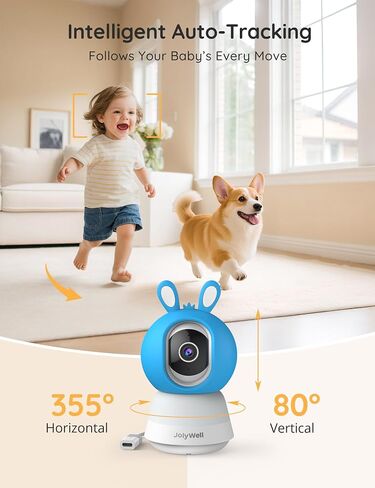 2K Baby Monitor with Camera and Audio, 5" Display Wifi Baby Monitor with App Control, Motion & Cry Detection, Night Vision, VOX, Real-Time Record, Temper Sensor, 2-Way Talk, RGB Night Light, Lullabies in Saudi Arabia