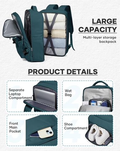 coofay فراغ حقيبة الظهر السفر مع مضخة حقيبة السفر مع نظام فراغ ضغط حقائب الظهر للسفر Easyvacpack Vacpack حقائب الظهر تحمل الأمتعة in Kuwait