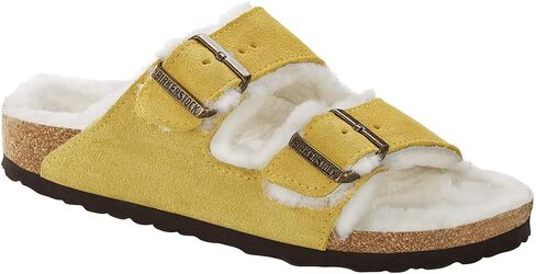 Birkenstock Arizona Shearling 38 Narrow Ochre/Natural in Saudi Arabia