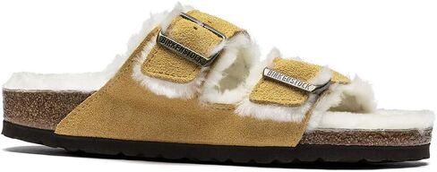 Birkenstock Arizona Shearling 38 Narrow Ochre/Natural in Saudi Arabia