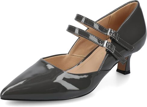 Journee Womens Carnation Medium and Wide-Width Kitten Heel Mary Jane Pumps in Saudi Arabia