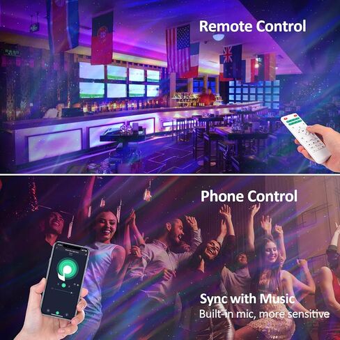 أورورا بروجيكتور سمّاعات بلوتوث/مؤقت/عن بعد الضوضاء البيضاء ليلة ضوء غالاكسي ستار ضوء للسقف غرفة نوم ديكور الاطفال البالغين in Kuwait