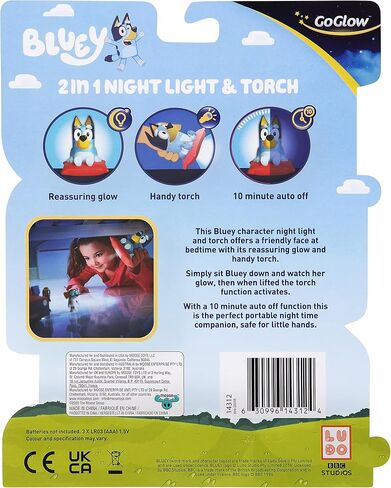 Bluey 2 in 1 Bedtime Handy Flashlight - LED Night Light with Auto-Off Timer in Saudi Arabia