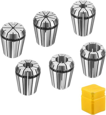 HARFINGTON 6pcs Spring Collet Chuck ER32 1/4" - 5/8" 65Mn Spring Steel Precision Router Collets for CNC Engraving Milling Lathe Tool in Saudi Arabia