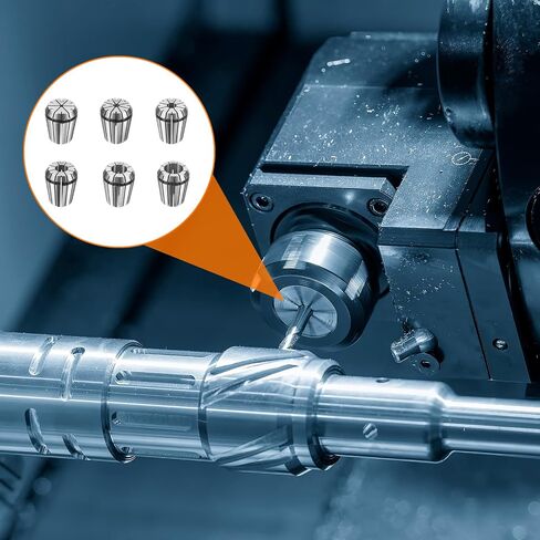 HARFINGTON 6pcs Spring Collet Chuck ER32 1/4" - 5/8" 65Mn Spring Steel Precision Router Collets for CNC Engraving Milling Lathe Tool in Saudi Arabia