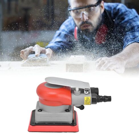 Surf Prep Sander, 75x100mm Alloy Steel Squares Air Orbital Sander Pneumatic Tool for Wood Composites Metal in Saudi Arabia