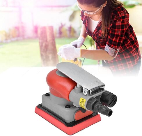 Surf Prep Sander, 75x100mm Alloy Steel Squares Air Orbital Sander Pneumatic Tool for Wood Composites Metal in Saudi Arabia
