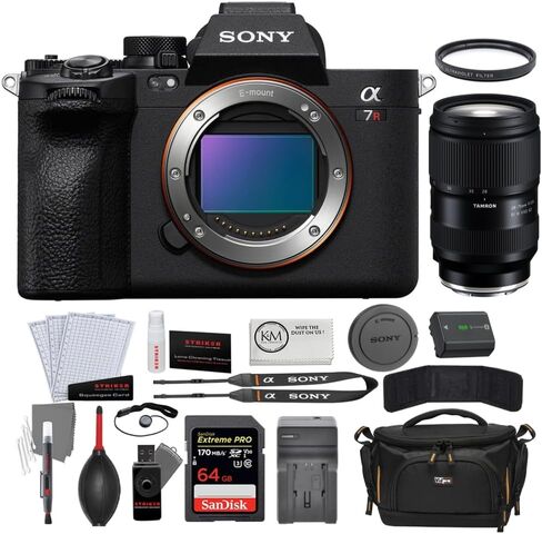 Sony Alpha a7R V Mirrorless Camera | Body Only Bundle with Tamron 28-75mm f/2.8 Di III VXD G2 Lens for Sony E + 64GB Card + Camera Case + Photo Starter Kit + Cleaning Cloth + Charger (7 Items) in Saudi Arabia