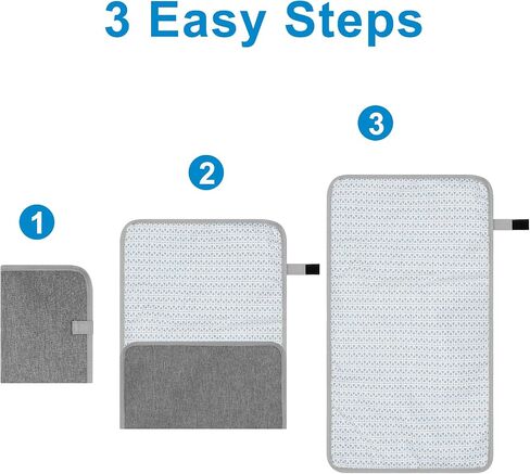 Accmor Portable Diaper Changing Pad, Waterproof Baby Changing Mat, Foldable Portable Travel Changing Pads for Baby, Black in Saudi Arabia