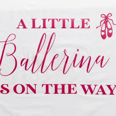 A Little Ballerina Is On The Way Decal - Ballet Princess Theme Baby Shower Decorations, Gender Reveal Ballet Dancer Party Sign, Birthday Balloons Arch Backdrop Photo Props in Saudi Arabia
