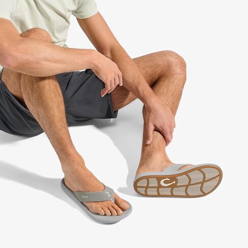 OLUKAI Ki'i Men's Beach Sandals, Quick-Dry Flip-Flop Slides, Water Resistant & Lightweight, Compression Molded Footbed & Ultra-Soft Comfort Fit in Saudi Arabia