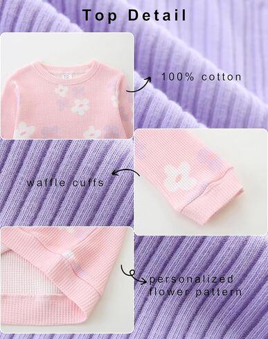 Toddler Baby Girl Clothes Long Sleeve Crewneck Sweatshirt with Bell Bottom Pants Spring Fall Winter Outfits in Saudi Arabia